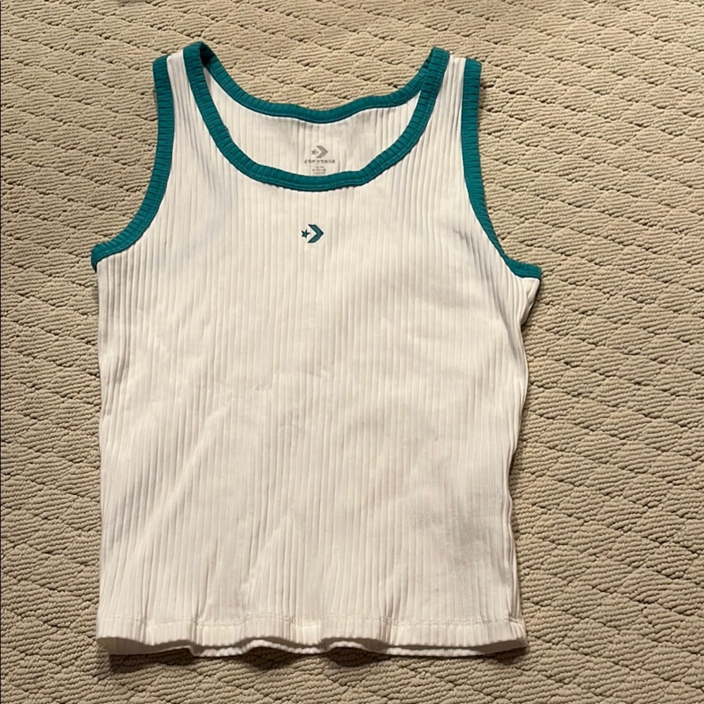 Converse Green and White Sporty Tank Top